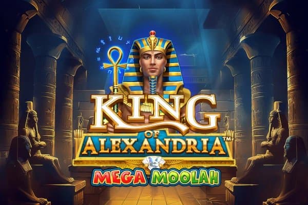 King of Alexandria Mega Moolah slot game by Neon Valley Studios
