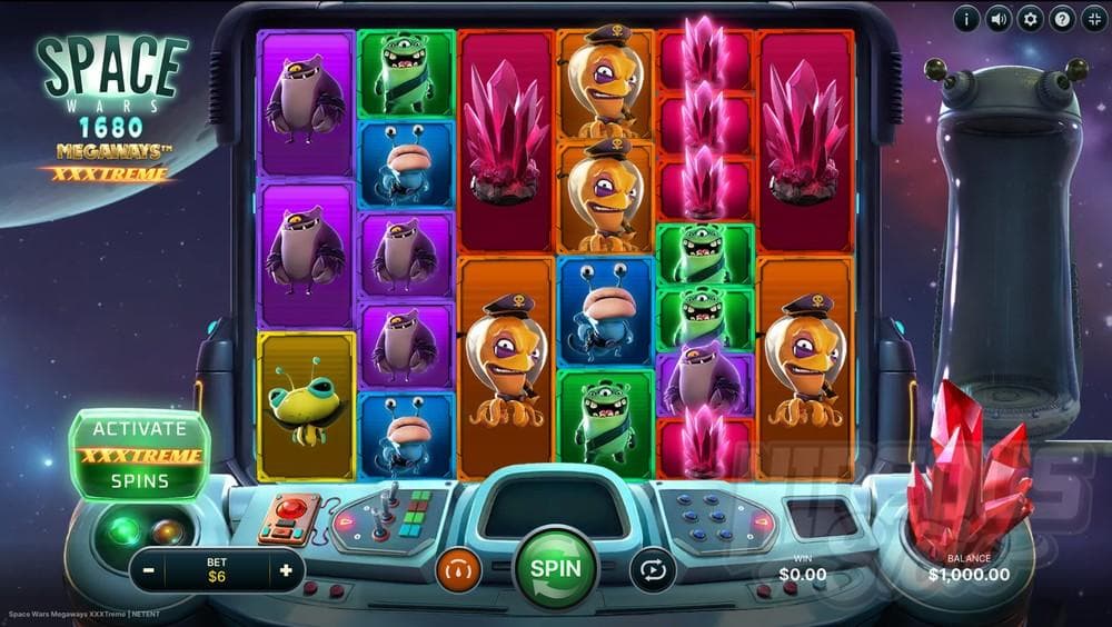 Space Wars XXXtreme Megaways slot game by NetEnt