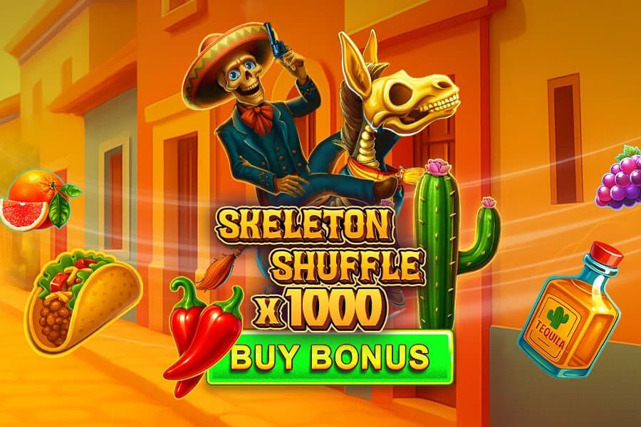 Skeleton Shuffle x1000 slot game by Pateplay