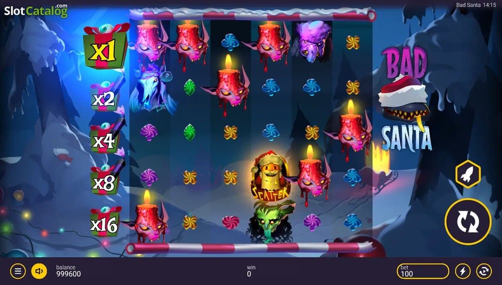 Bad Santa slot game by Peter & Sons