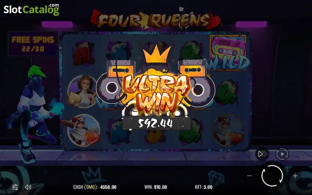 Four Queens slot game by Pixmove Games