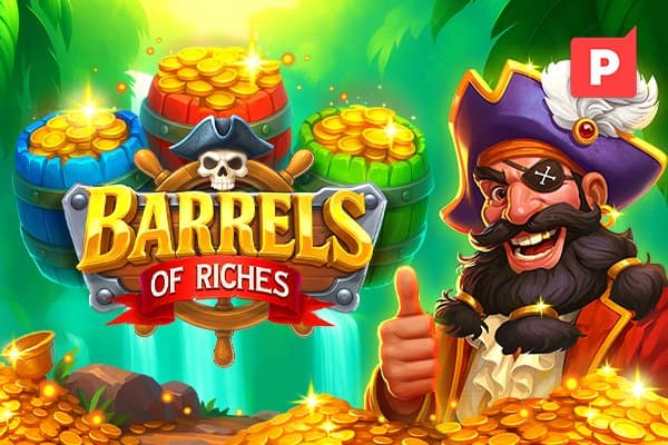Barrels of Riches slot game by Platipus