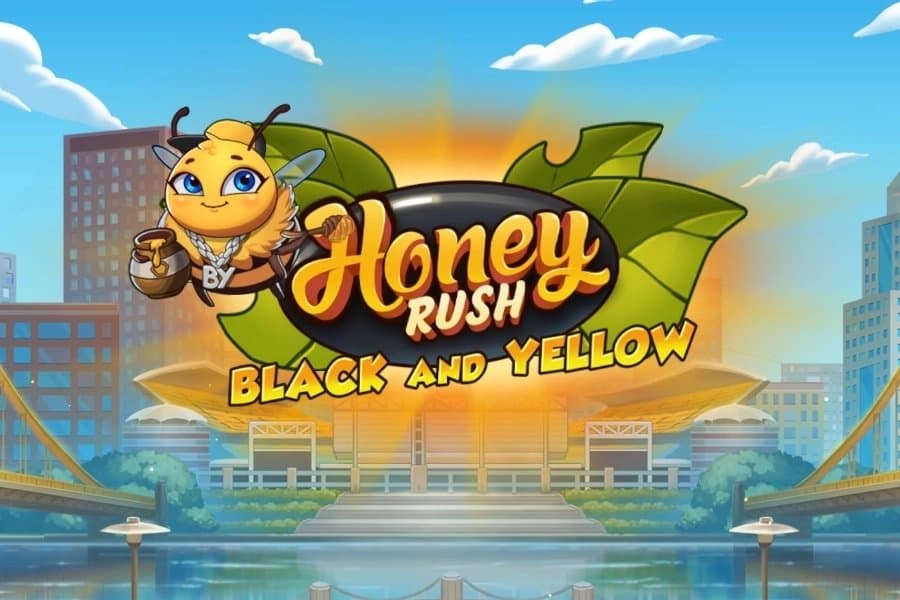 Honey Rush Black and Yellow slot game by Play'n GO