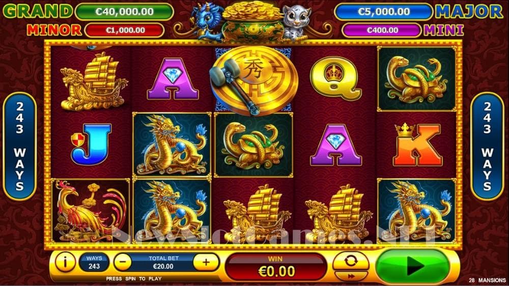 28 Mansions slot game by Playtech