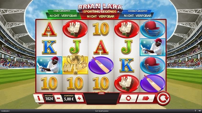 Brian Lara: Sporting Legends slot game by Playtech