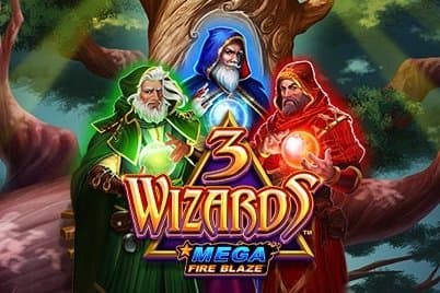 Mega Fire Blaze: 3 Wizards slot game by Playtech