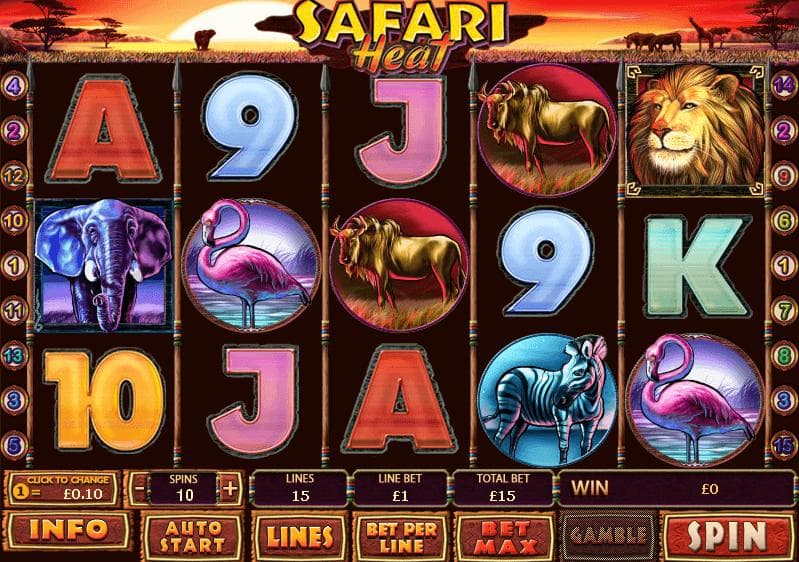 Safari Heat slot game by Playtech