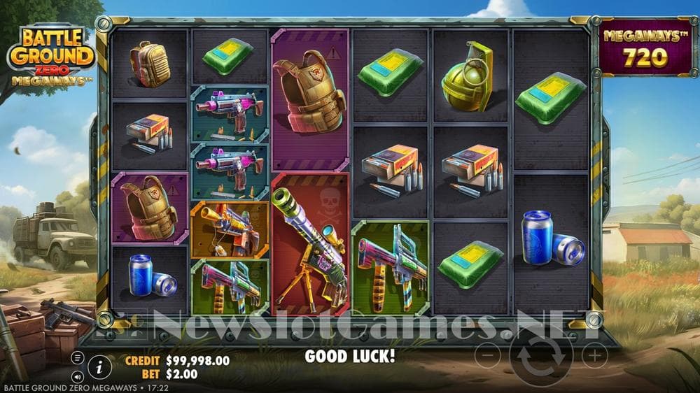 Battle Ground Zero Megaways slot game by Pragmatic Play