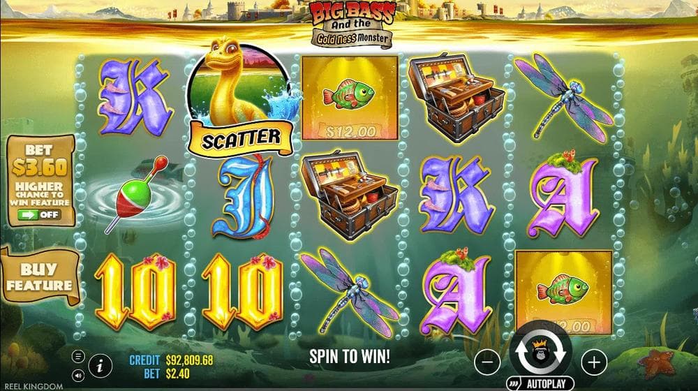 Big Bass & The Gold Ness Monster slot game by Pragmatic Play