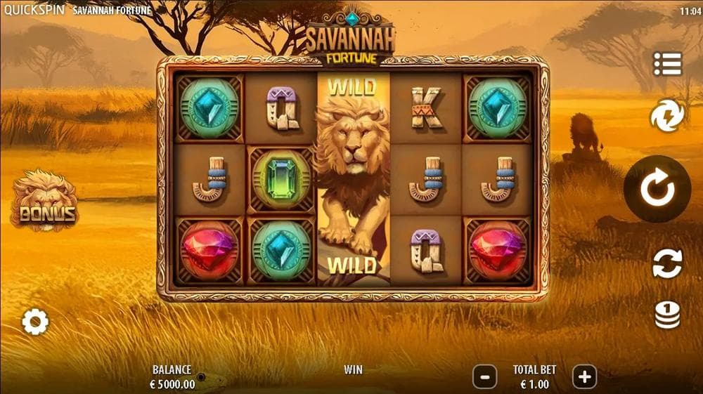 Savannah Fortune slot game by Quickspin