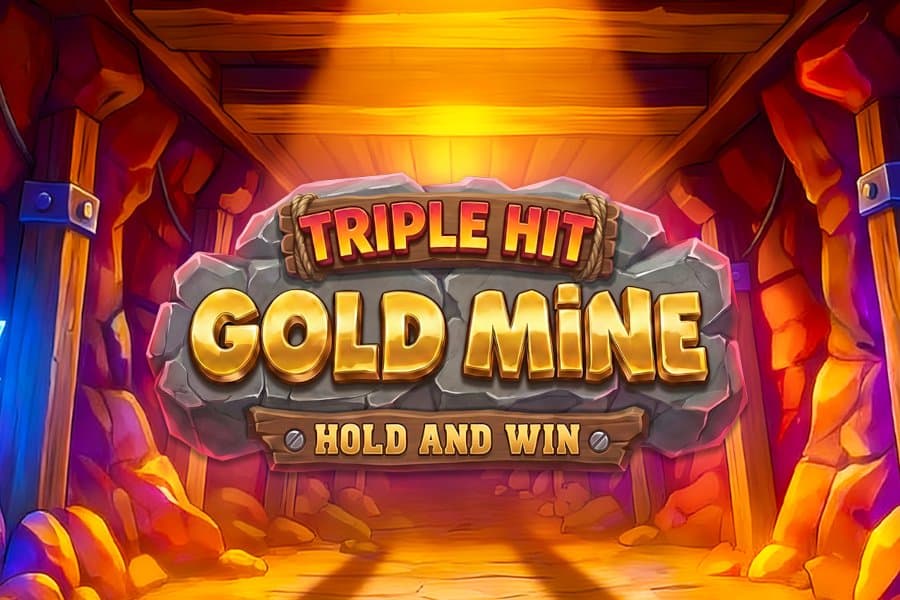 Triple Hit Gold Mine slot game by Rogue