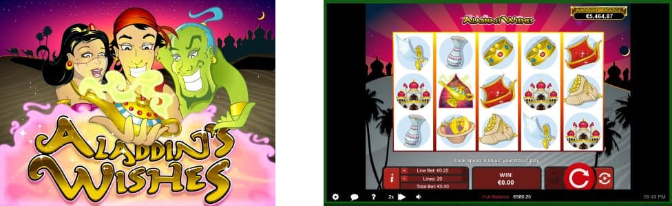 Aladdin's Wishes slot game by RTG