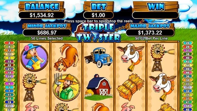Triple Twister slot game by RTG