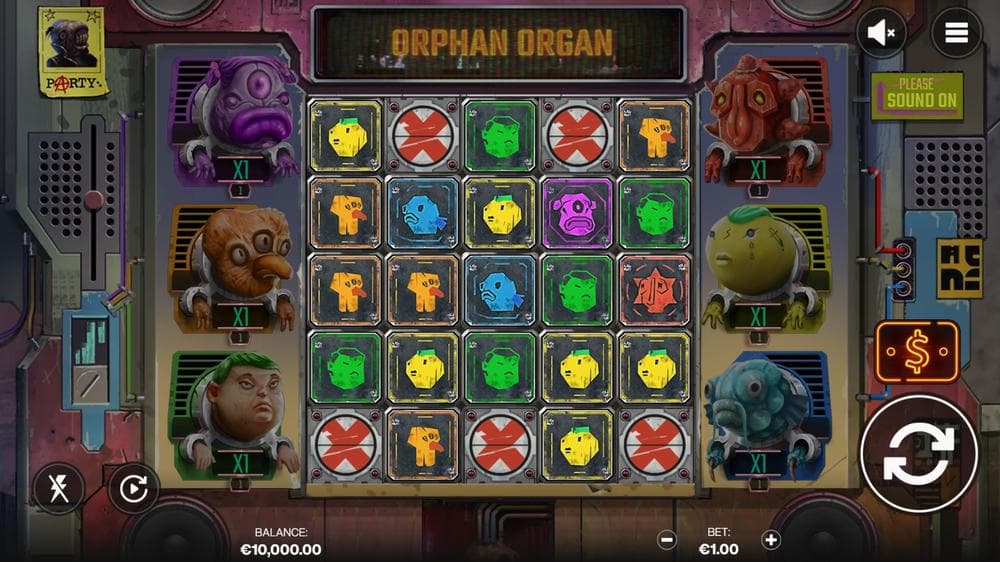 Orphan Organ slot game by Shady Lady