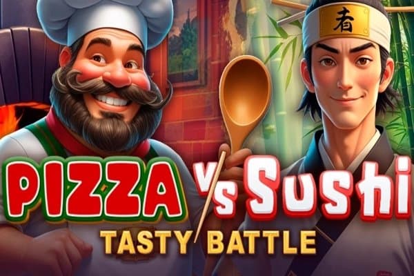 Pizza vs Sushi Tasty Battle slot game by SlotoLand