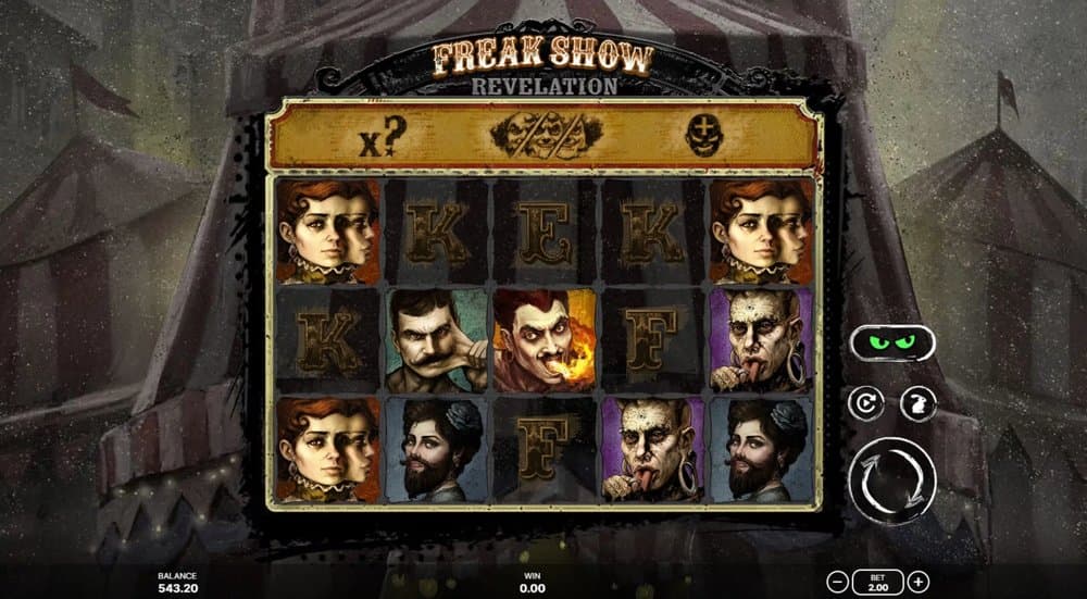 Freak Show Revelation slot game by Sneaky Slots