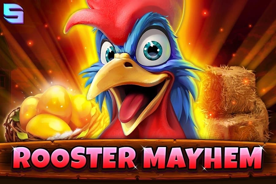 Rooster Mayhem slot game by Spinomenal