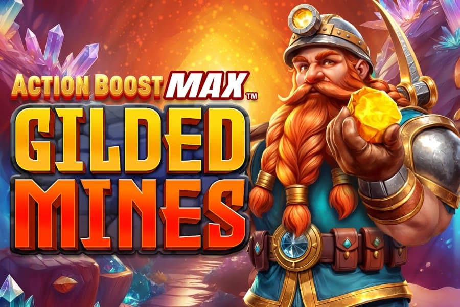 Action Boost Max Gilded Mines slot game by SpinPlay Games