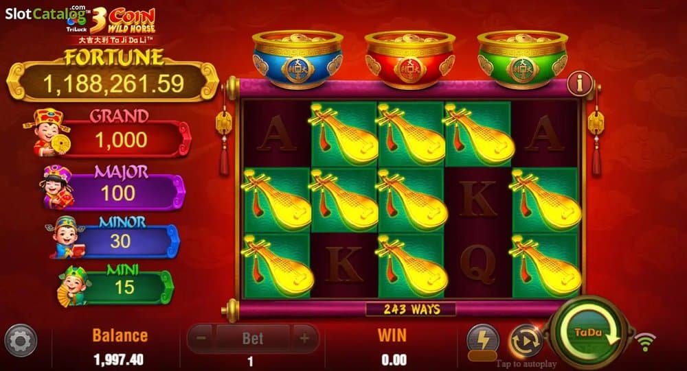 3 Coin Wild Horse slot game by TaDa Gaming