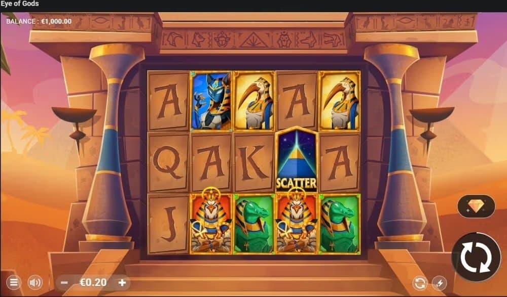 Eye of Gods slot game by Wicked Games