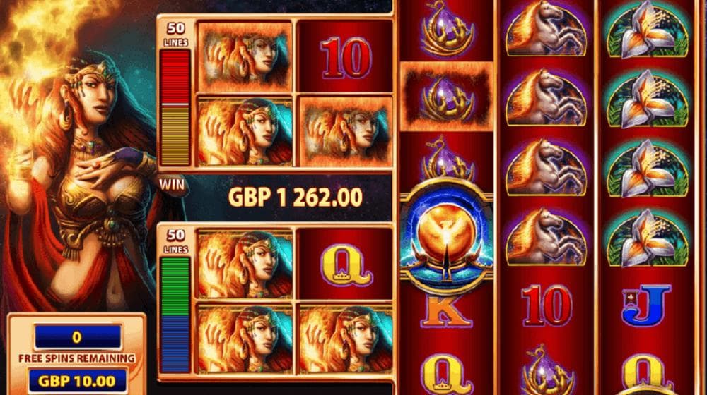 Fire Queen slot game by WMS