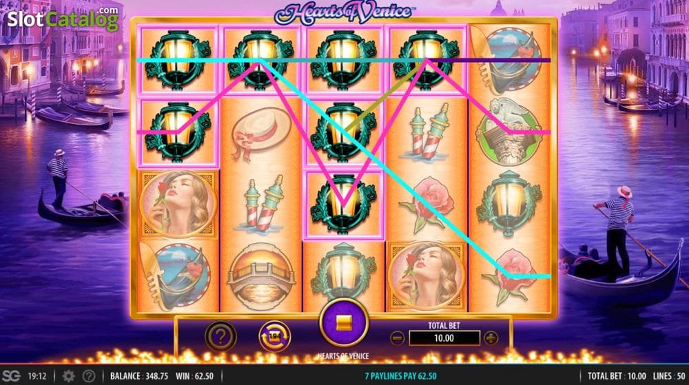 Hearts of Venice slot game by WMS