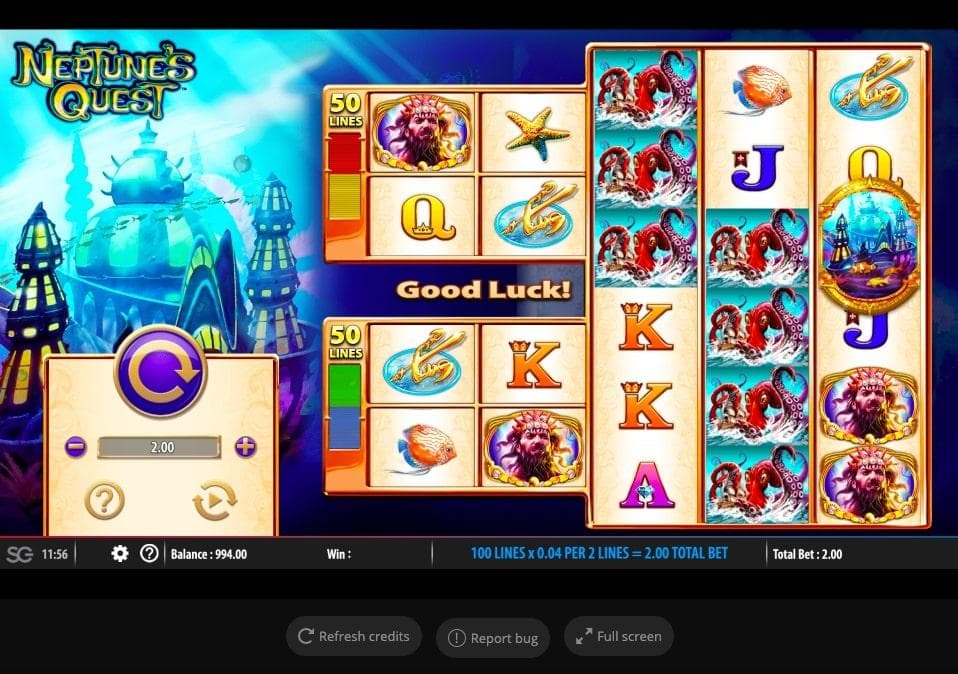 Neptune's Quest slot game by WMS