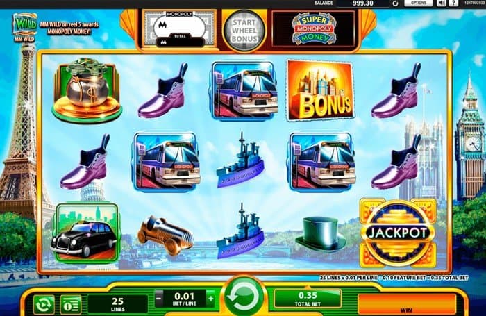 Super Monopoly Money slot game by WMS