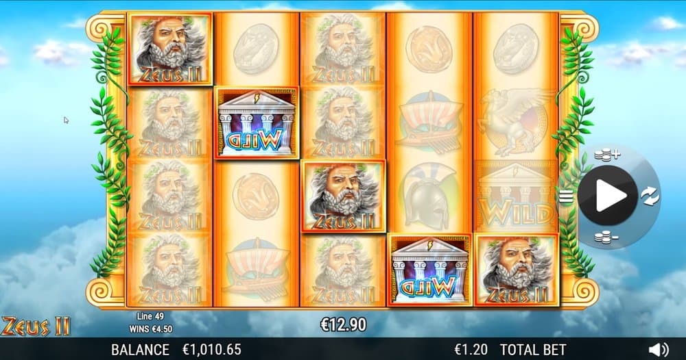 Zeus II slot game by WMS
