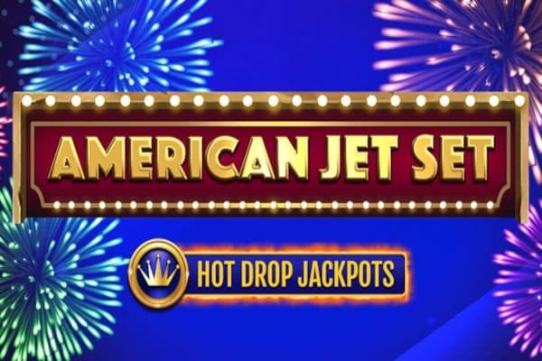 American Jet Set Hot Drop Jackpots slot game by Woohoo Games