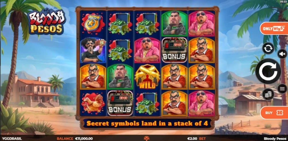 Bloody Pesos slot game by Yggdrasil Gaming