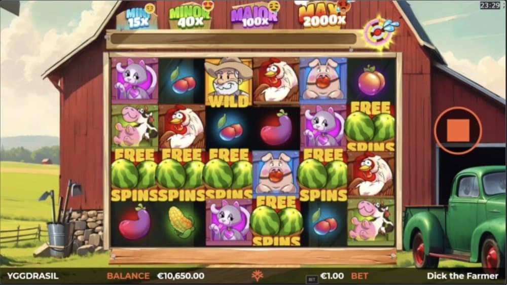 Dick The Farmer slot game by Yggdrasil Gaming