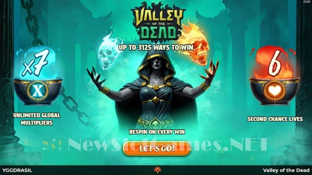 Valley of the Dead slot game by Yggdrasil Gaming