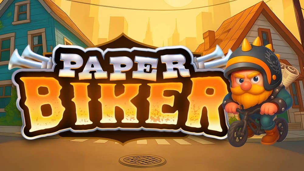 Paper Biker slot game by Bullshark Games