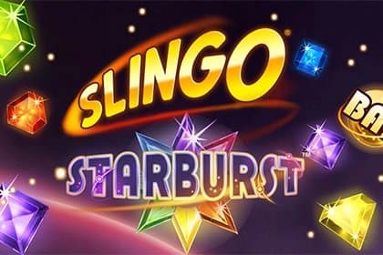 Slingo Starburst slot game by Gaming Realms