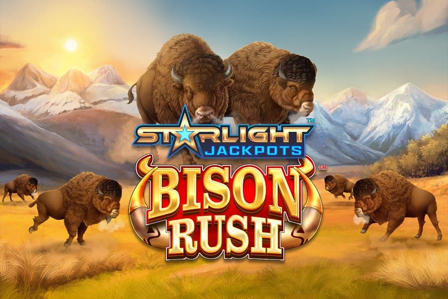 Starlight Jackpots Bison Rush slot game by Greentube
