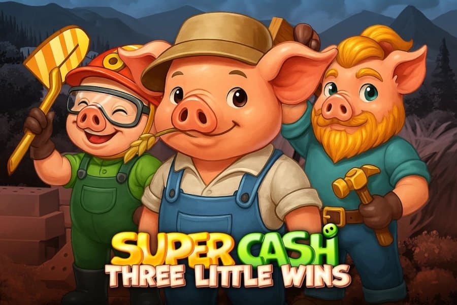 Super Cash: Three Little Wins slot game by Octoplay