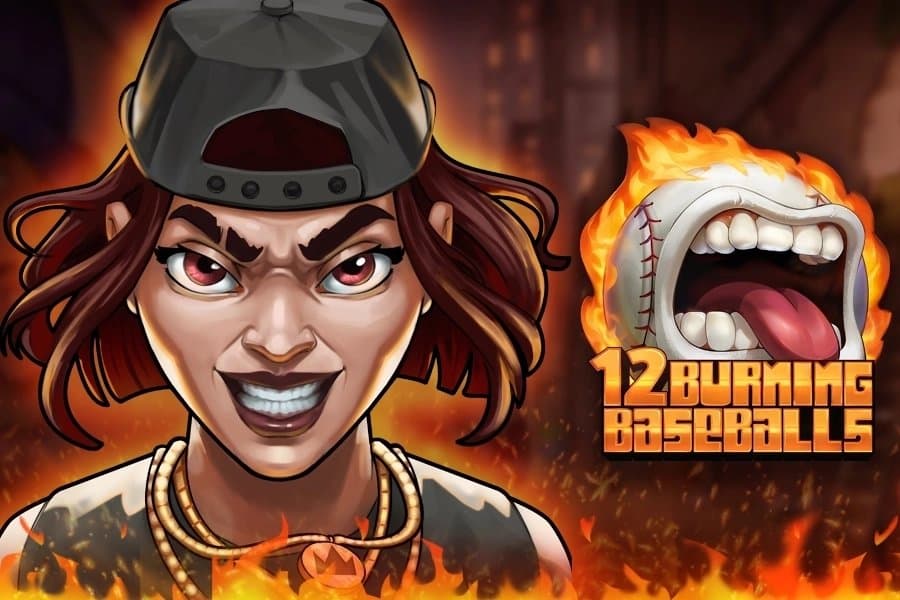 12 Burning Baseballs slot game by Print Studios