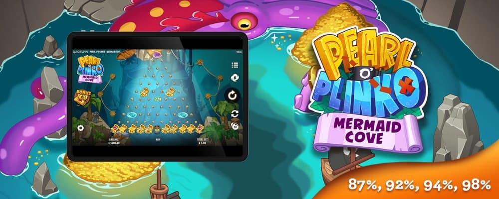 Pearl O Plinko Mermaid Cove slot game by Quickspin