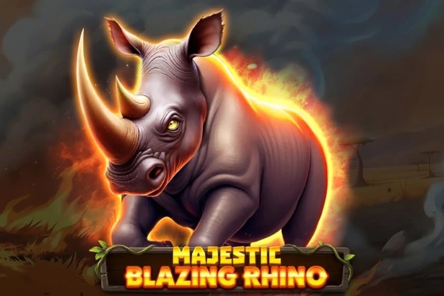 Majestic Blazing Rhino slot game by Spinomenal