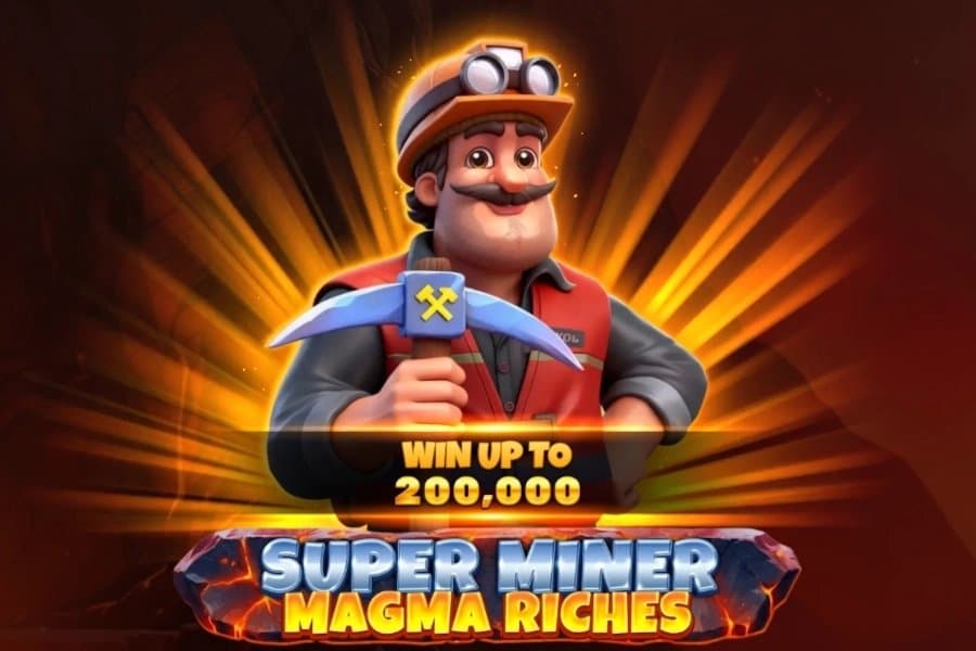 Super Miner - Magma Riches slot game by Spinomenal