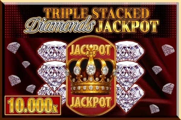 Triple Stacked Diamonds Jackpot slot game by Tiptop