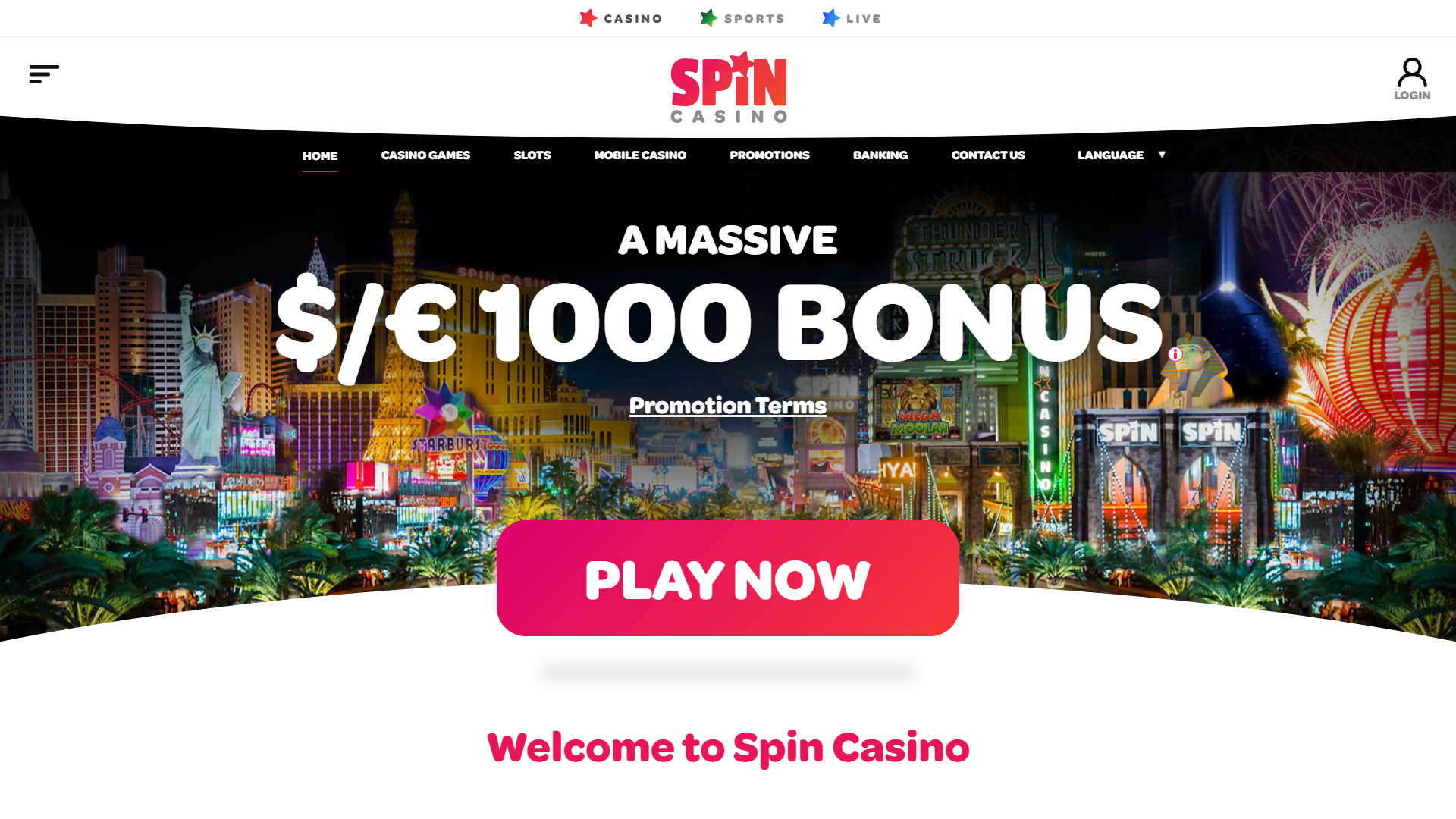 Spin Casino Casino screenshot