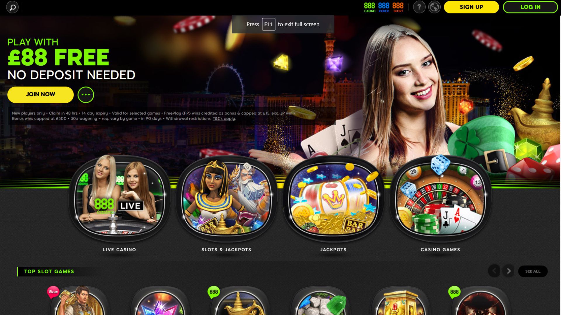 Play 888 casino online, free play